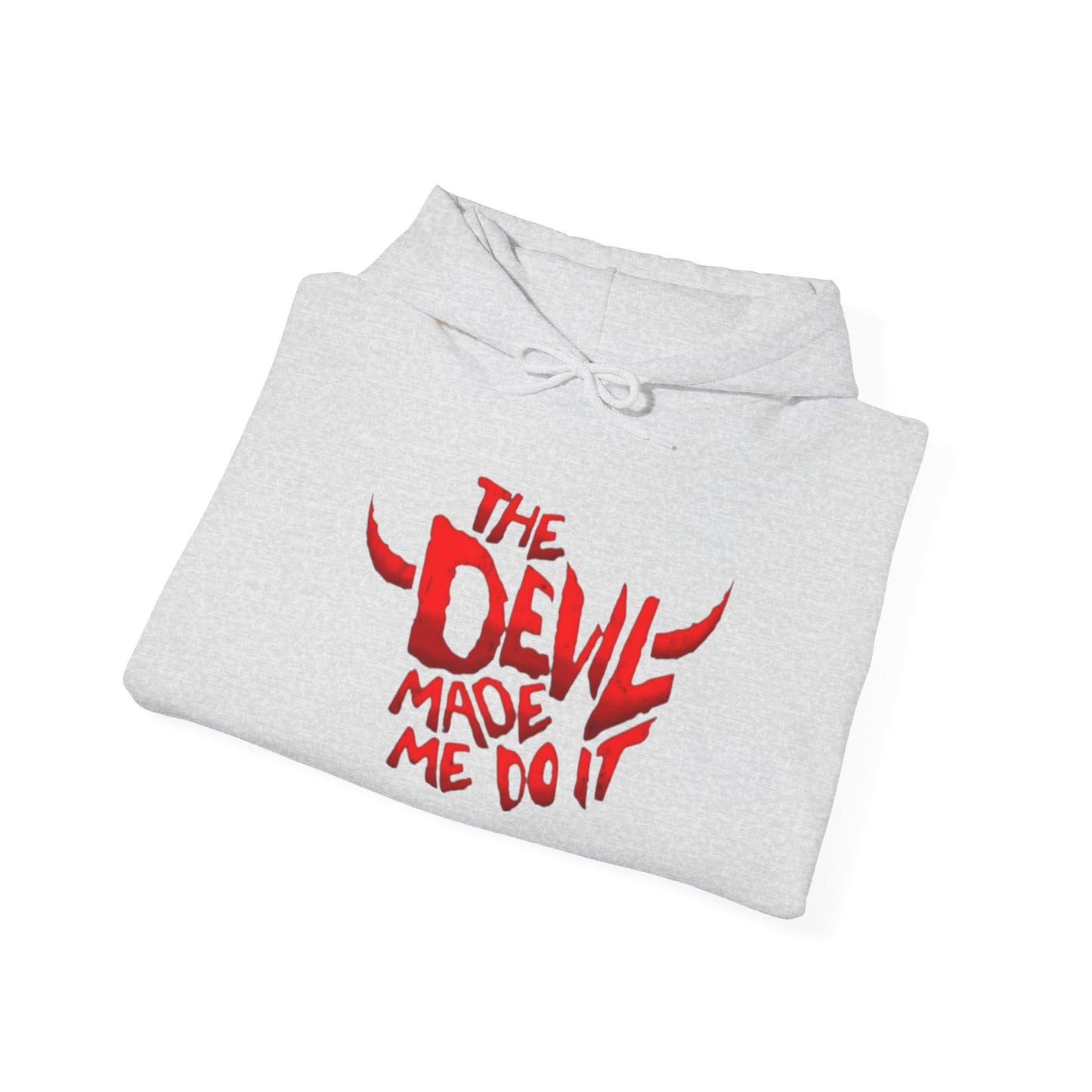 The Devil Made Me Do It Graphic Hoodie Unisex Heavy Blend™ Hooded Sweatshirt