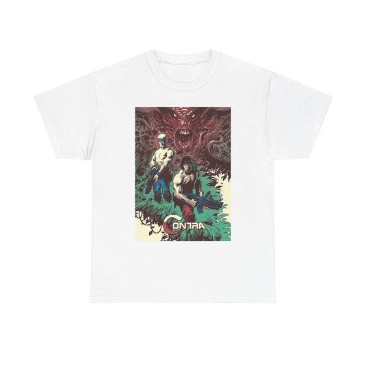 Contra Graphic T Shirt Vintage Video Games Unisex Heavy Cotton Tee