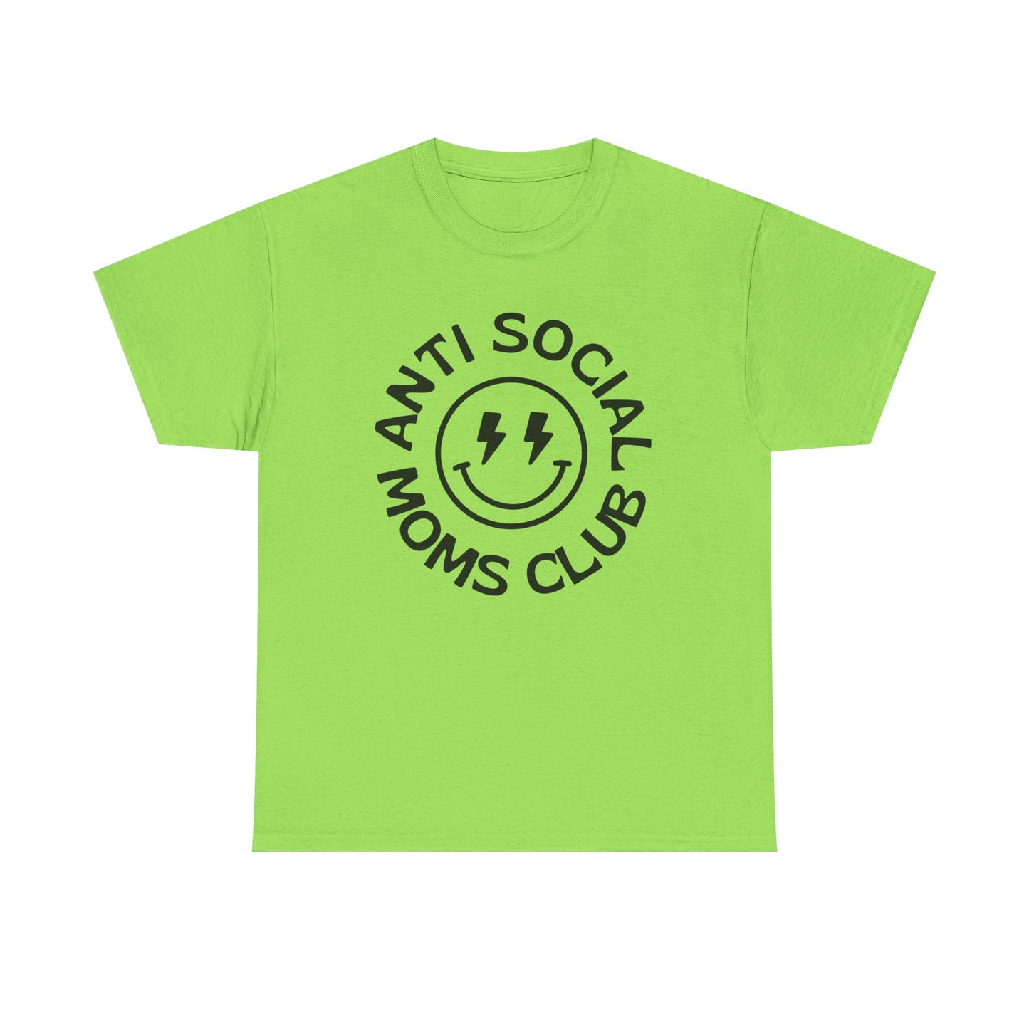 Antisocial Moms Club Funny Graphic T Shirt Unisex Heavy Cotton Tee