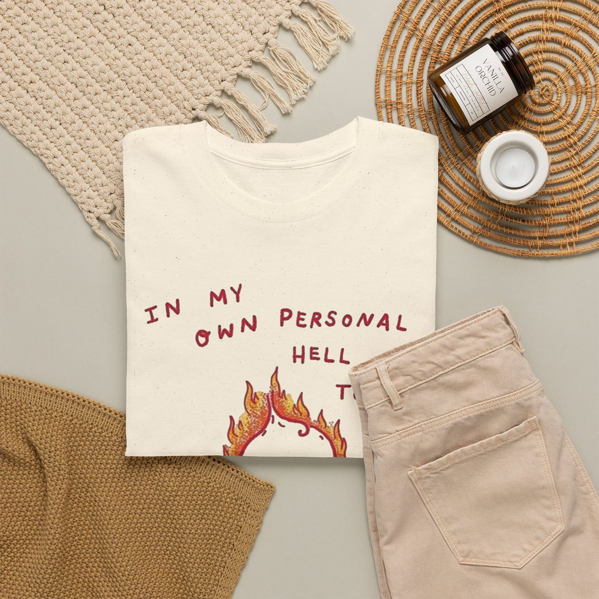 Personal Hell Flaming T-Shirt | Funny Dark Humor Graphic Tee Men's Graphic Tee