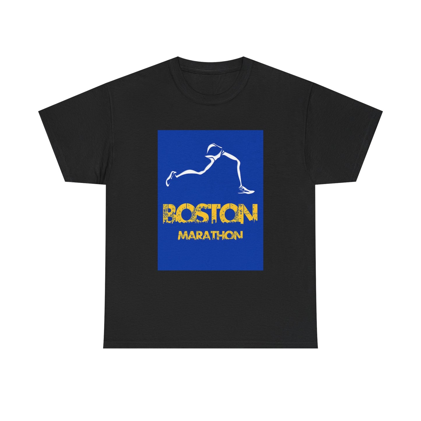 Boston Marathon Tshirt Retro Running Graphic Poster Unisex Heavy Cotton Tee