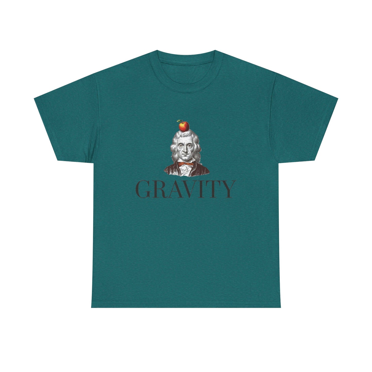 Gravity Sir Issac Newton Funny Graphic T Shirt NEW Unisex Heavy Cotton Tee