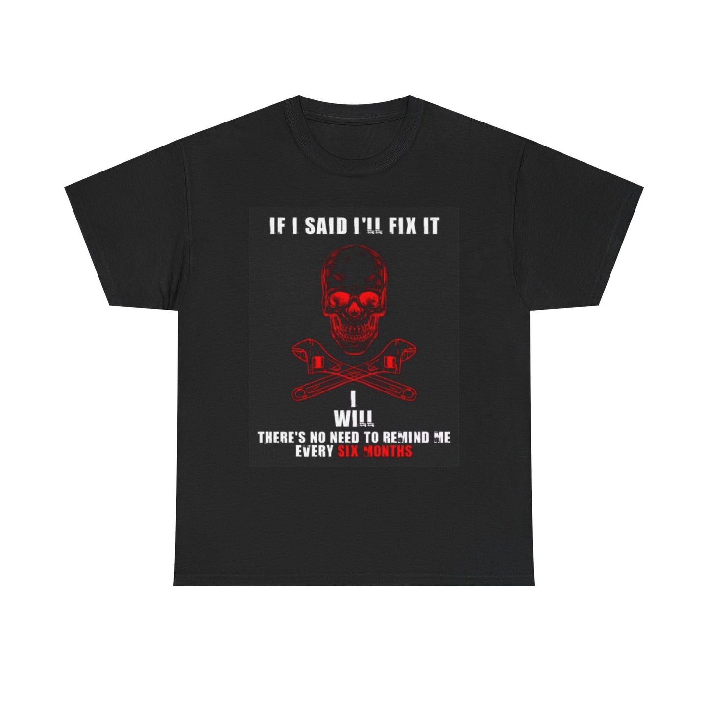 Funny Mechanic Graphic T Shirt Jokes Skull Tools Unisex Heavy Cotton Tee