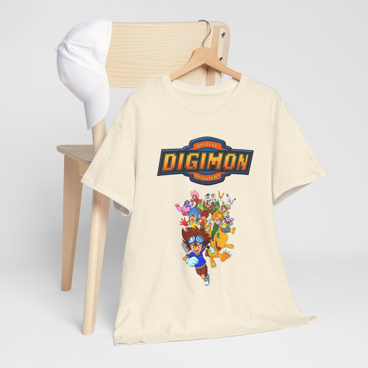 Digimon Retro 90's Kids Vintage Graphic T Shirt Unisex Heavy Cotton Tee