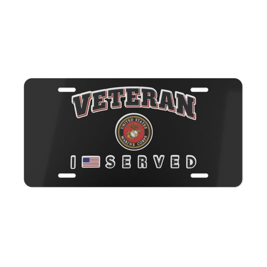 Marines Veteran Vanity License Plate AMERICAN NEW