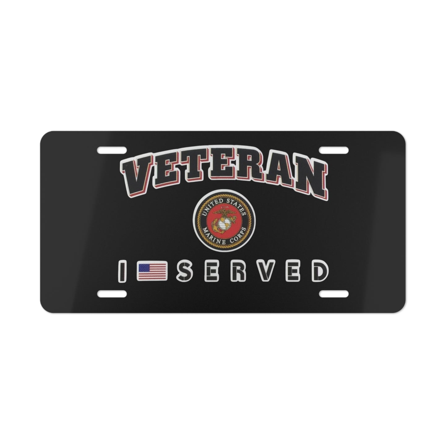 Marines Veteran Vanity License Plate AMERICAN NEW
