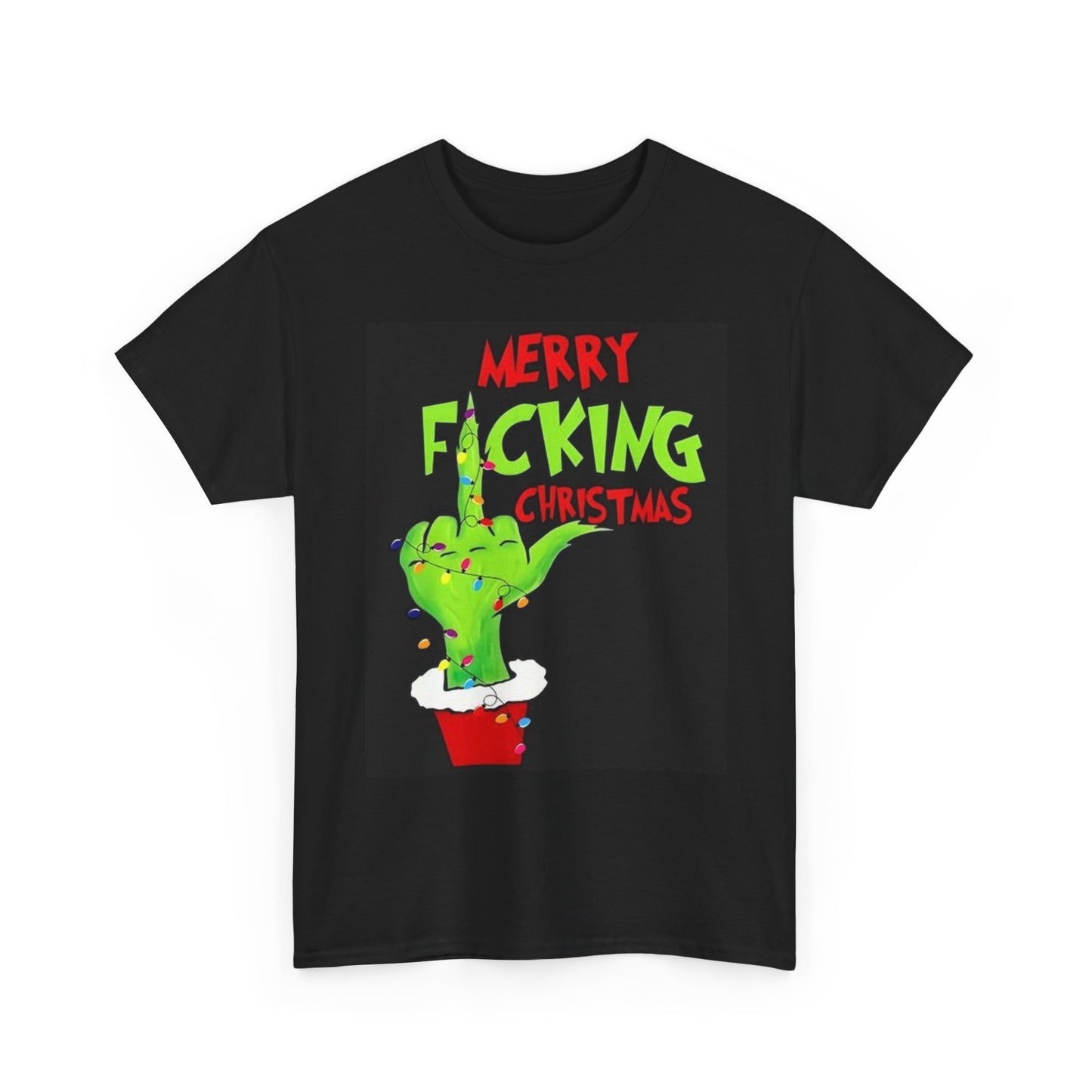 Merry Christmas Graphic T Shirt Funny Grinch Snow Winter Holiday Unisex Heavy