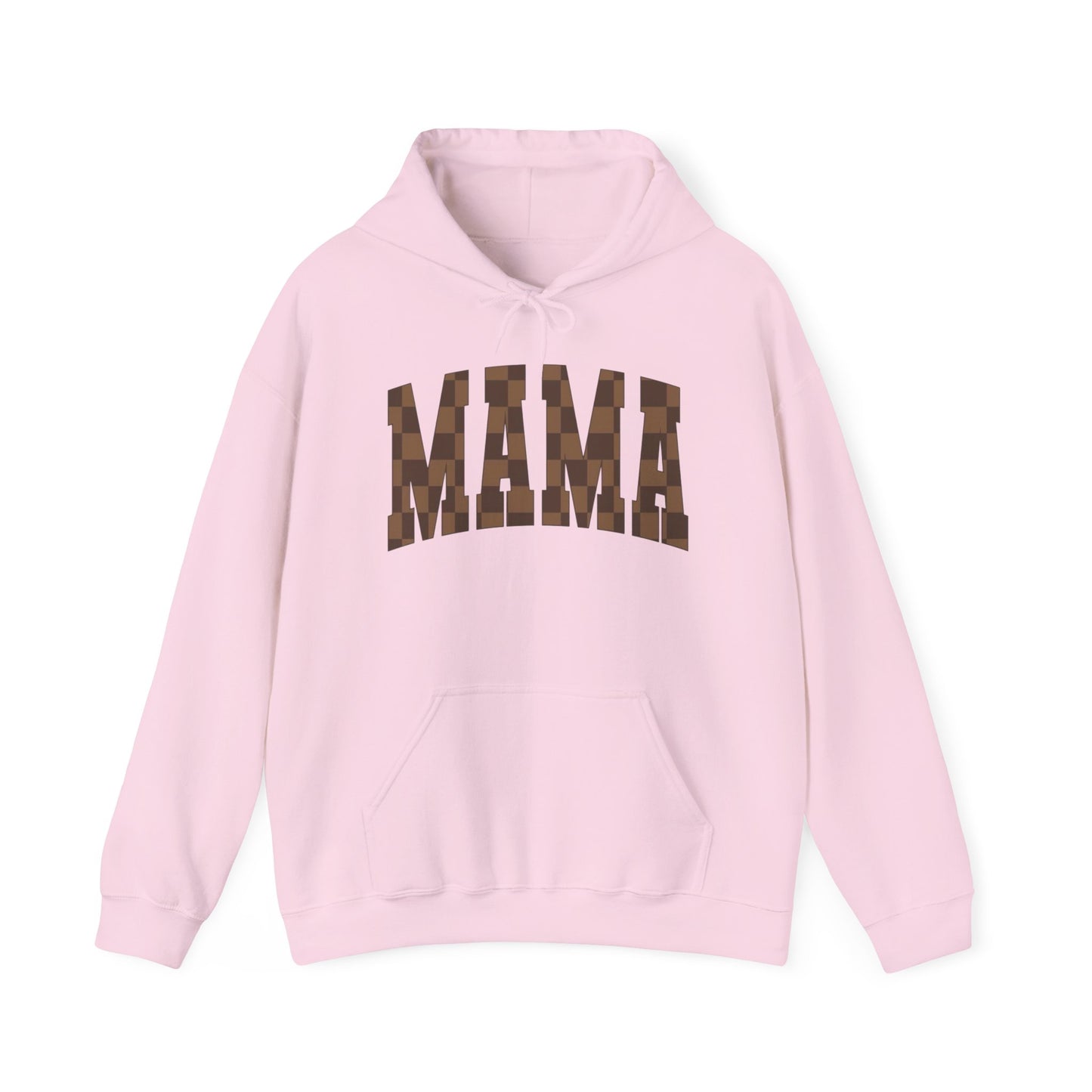 Mama Womens Checkered Graphic Hoodie Hooded Sweatshirt