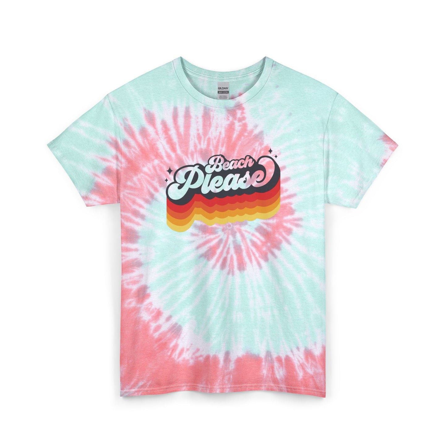 Beach Please Funny Vacation Graphic T Shirt Unisex Tie Dye Cotton Tee Gift