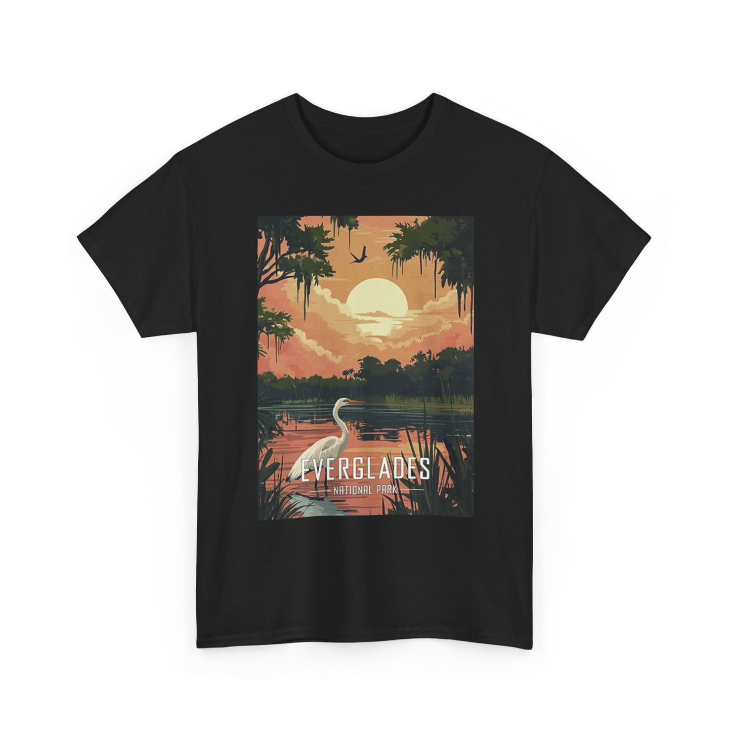 The Everglades Graphic T Shirt Retro Swamp Land Florida Unisex Heavy Cotton Tee
