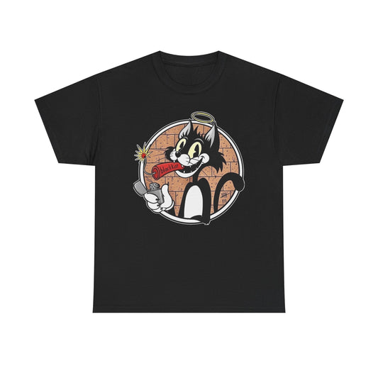 Blackcat Retro Graphic T Shirt NEW Vintage Unisex Heavy Cotton Tee