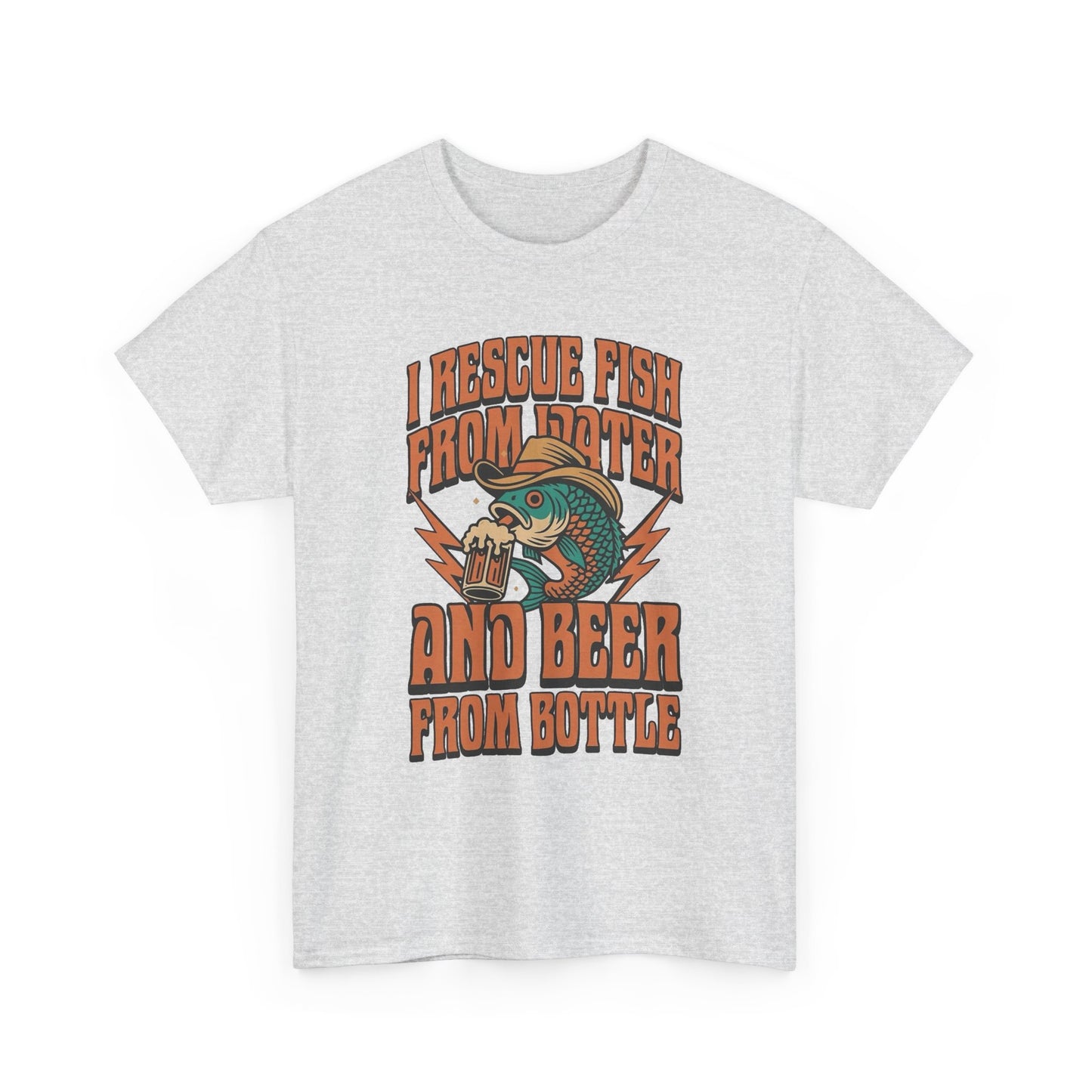 I Rescue Fish And Beer Funny Graphic T Shirt NEW ADULT