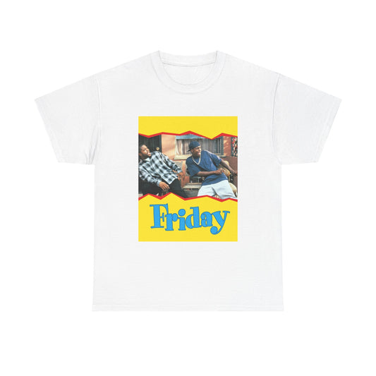 Friday Tshirt Movie Poster Ice Cube Comedy Vintage Retro Unisex Heavy Cotton Tee