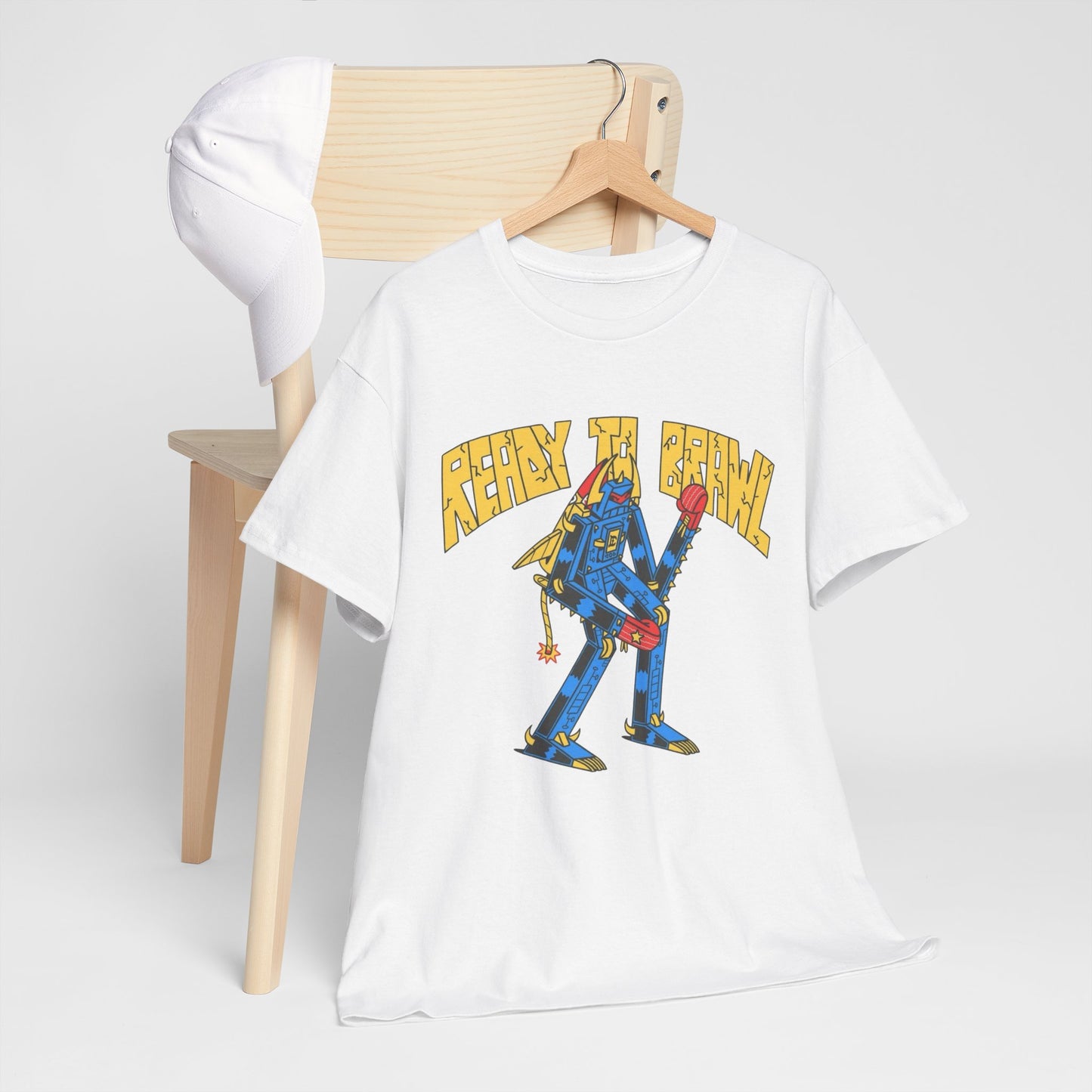Ready To Brawl Vintage 90's Kids Graphic T Shirt Unisex Heavy Cotton Tee