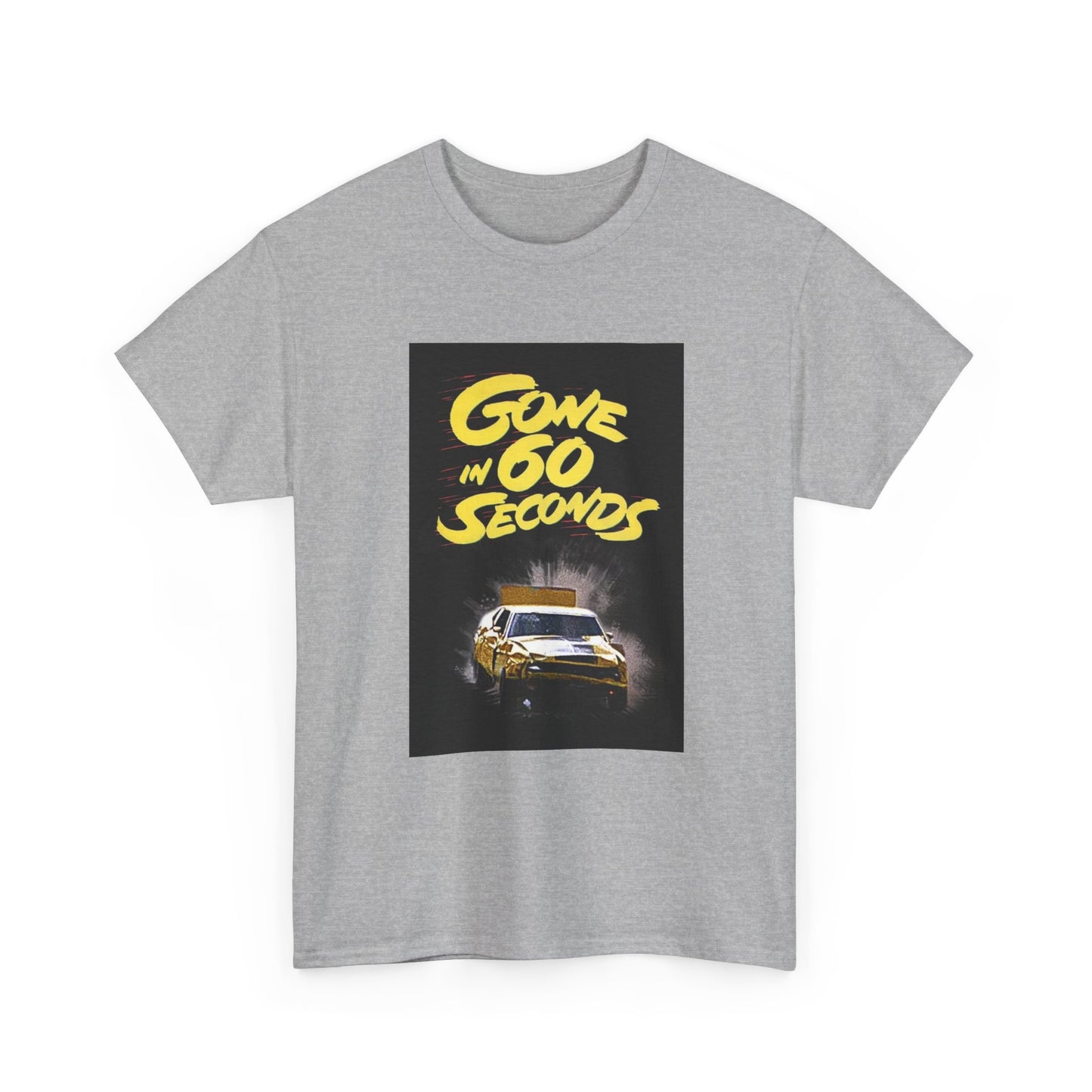 Gone in 60 Seconds Tshirt Vintage Ford Mustang Retro Poster Unisex Heavy Cotton