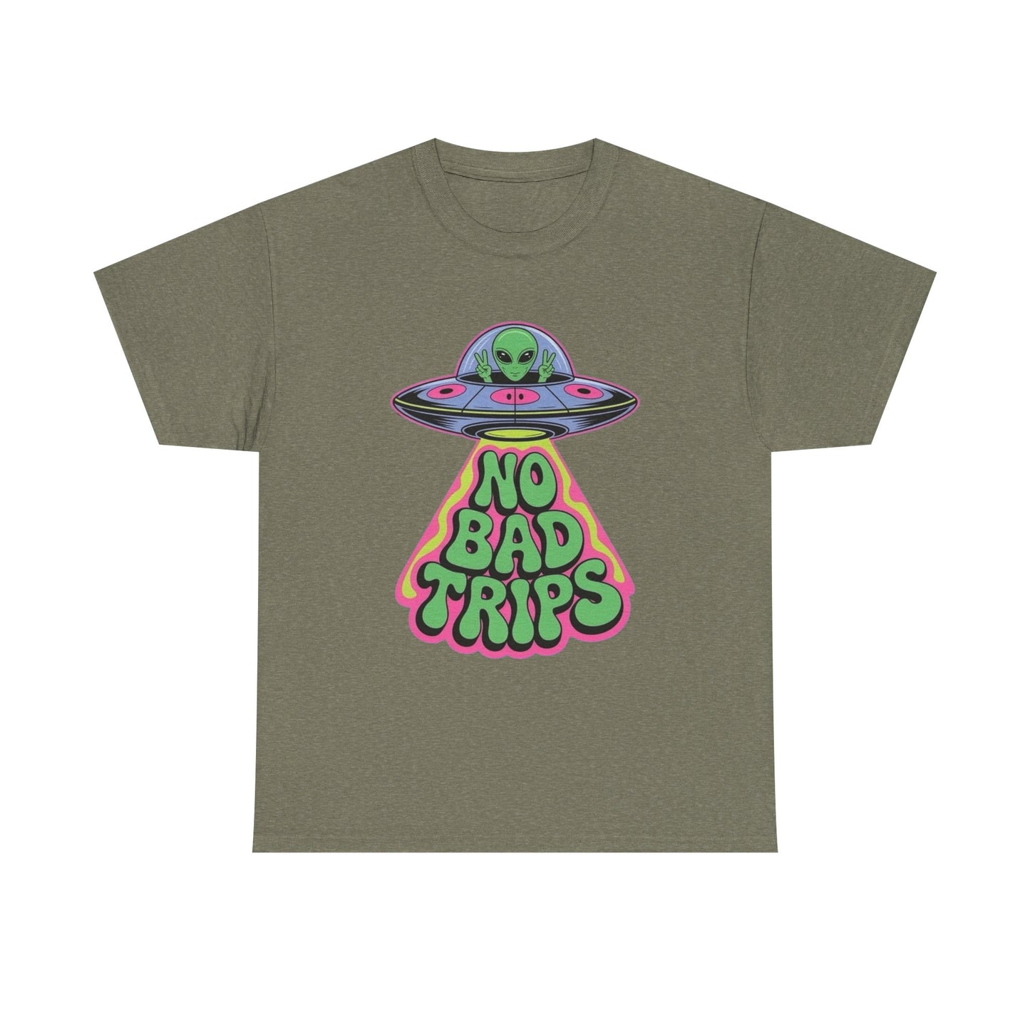 No Bad Trips Graphic T Shirt NEW Unisex Heavy Cotton Tee