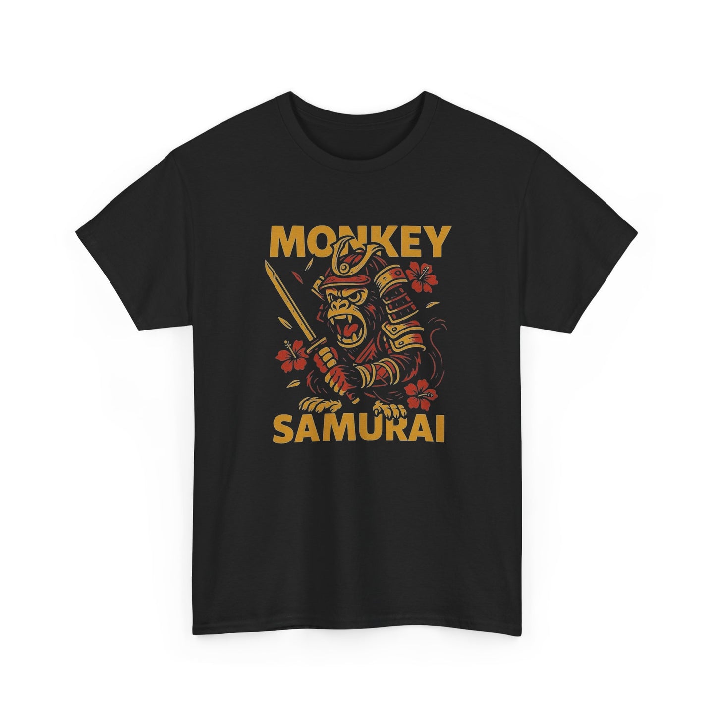 Monkey Samurai T Shirt Unisex Heavy Cotton Tee