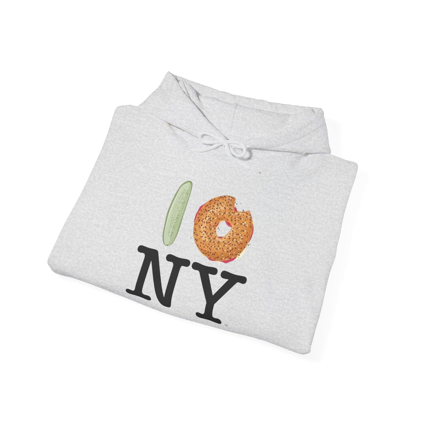 I Love New York Foodie Graphic Hoodie NEW Unisex Heavy Blend™ Hooded Sweatshirt