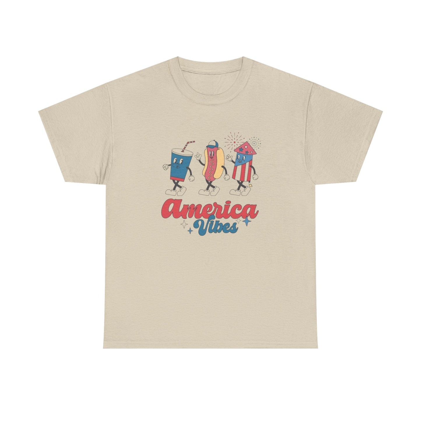America Vibes BBQ Graphic T Shirt ADULT NEW