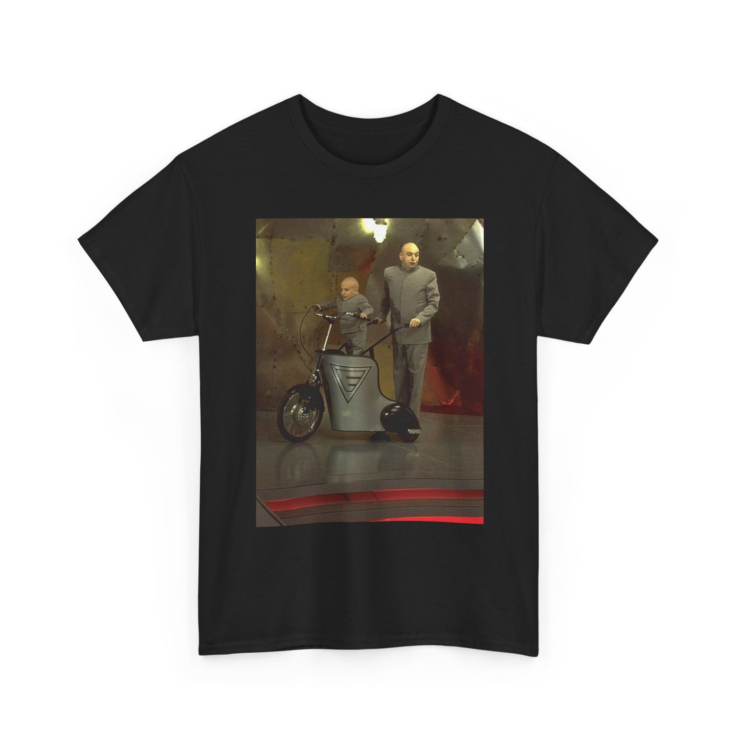 Dr Evil Austin Powers Tshirt Funny Movie Poster Mini Me Unisex Heavy Cotton Tee