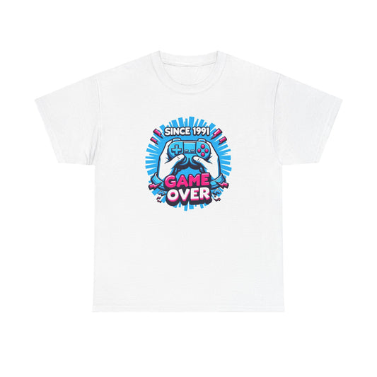 Game Over Since 1991 Graphic T Shirt NEW Apparel Tee