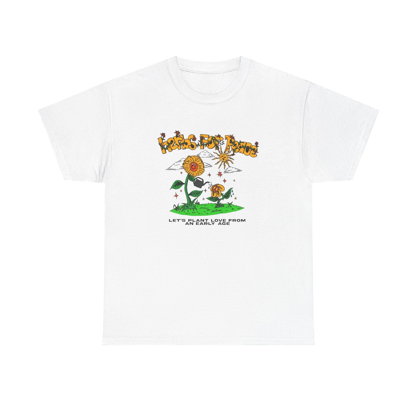 Herbs For Peace Art Graphic T Shirt Unisex Heavy Cotton Tee Gift New