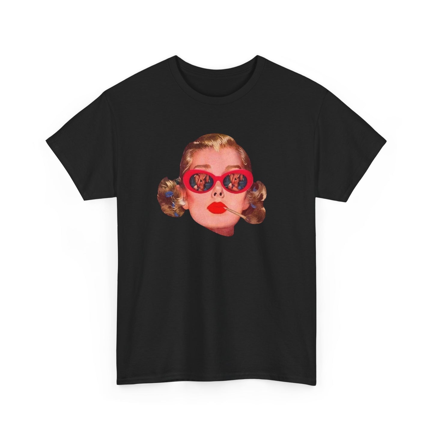 Bikini Eyes Smoking Joint Graphic T-Shirt Women's Heavy Comfy Cotton Tee