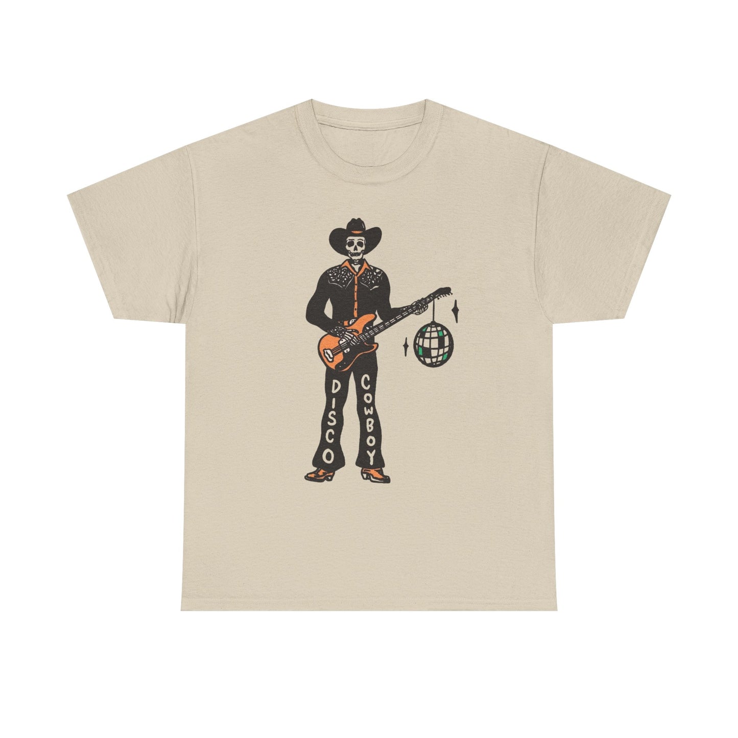 Disco Cowboy Graphic T Shirt Unisex Heavy Cotton Tee