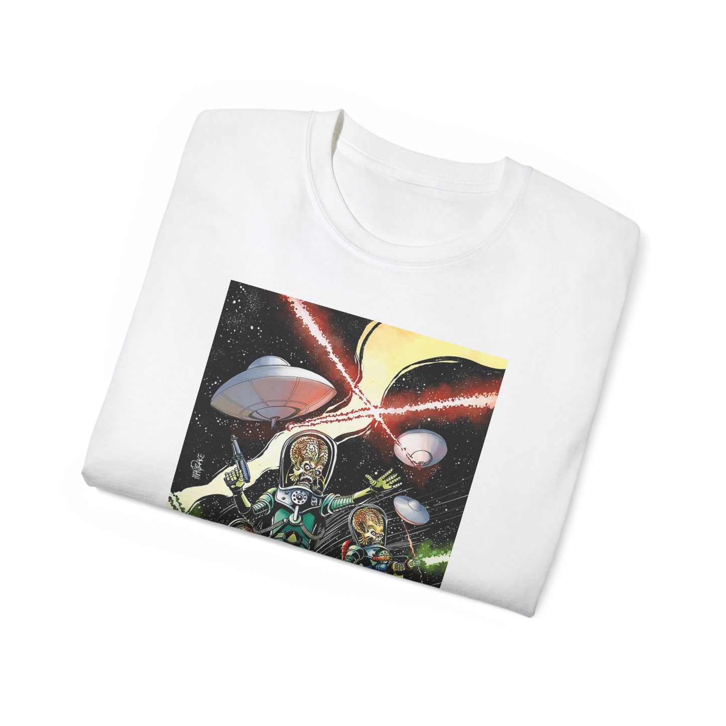 Mars attacks Tshirt Rogan aliens vintage 90s space Unisex Ultra Cotton Tee retro