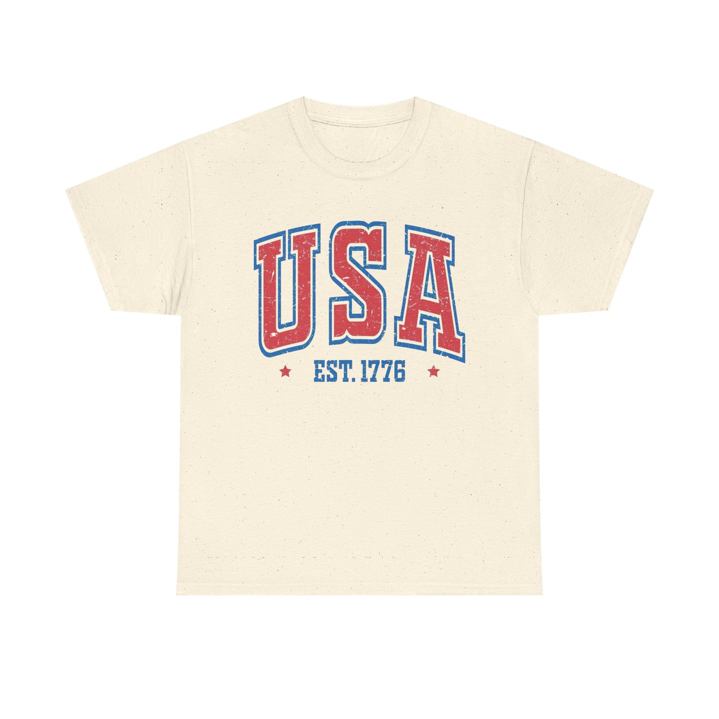 USA 1776 American Flag Graphic T Shirt NEW GIFT Unisex Heavy Cotton Tee Retro