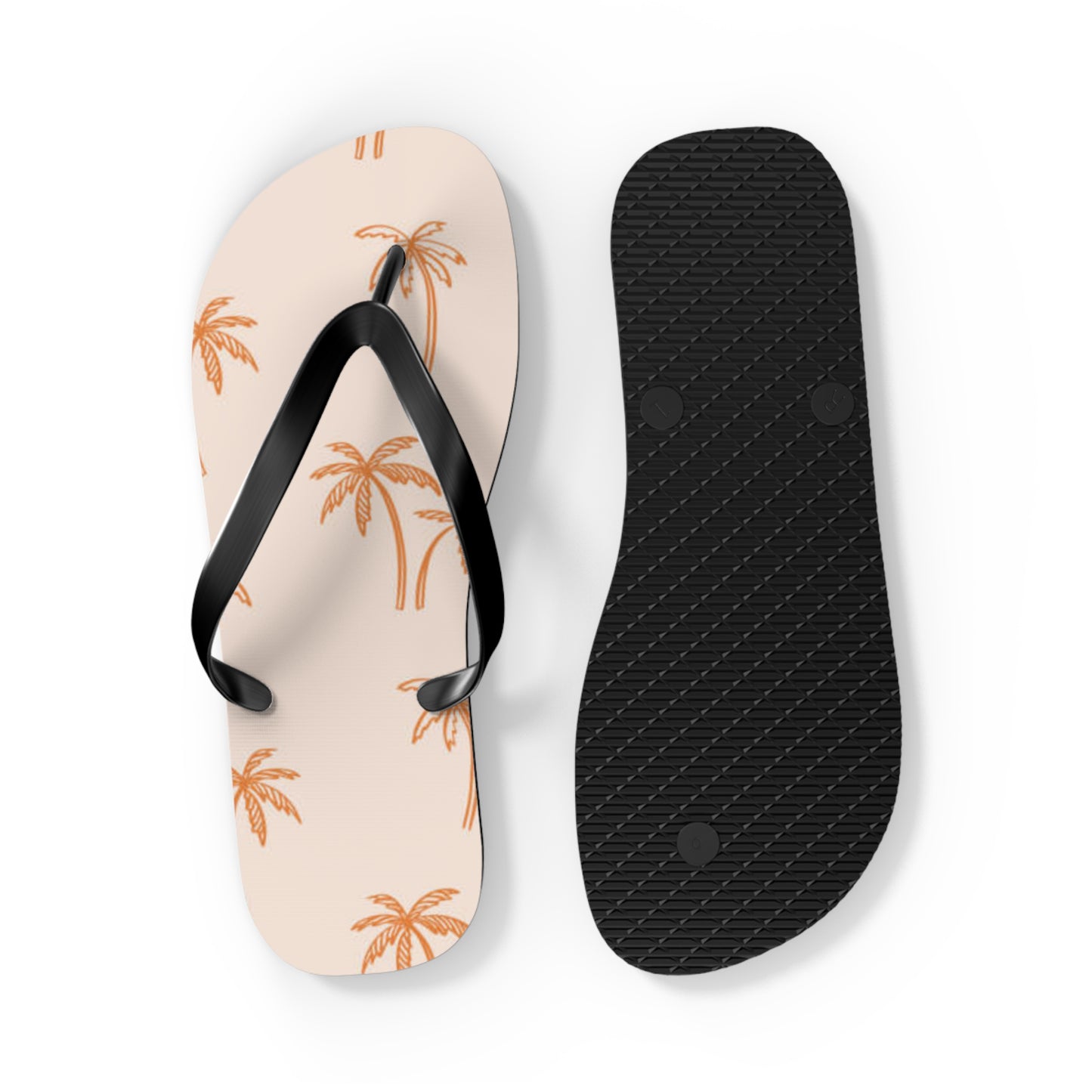 Orange Palm Trees Sandals Summer Flip Flops Slides BRAND NEW