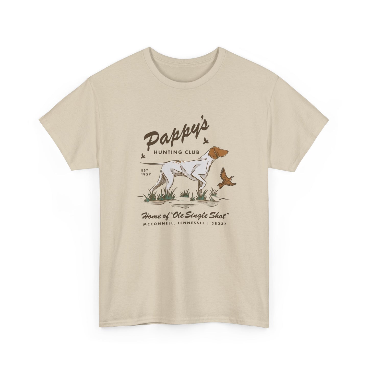 Pappy's Hunting Club Graphic T Shirt Unisex Heavy Cotton Tee