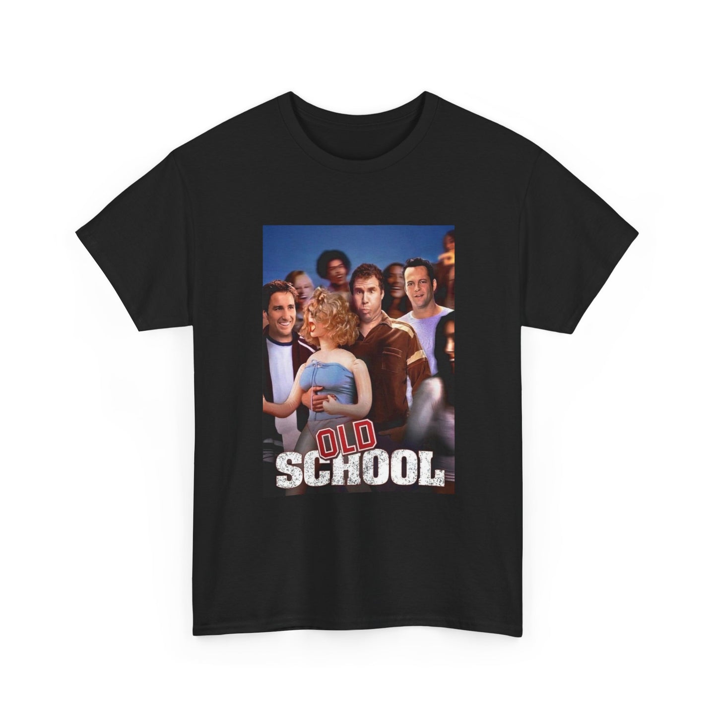 Old School Tshirt Retro Movie Poster Will Ferrell Unisex Heavy Cotton Tee