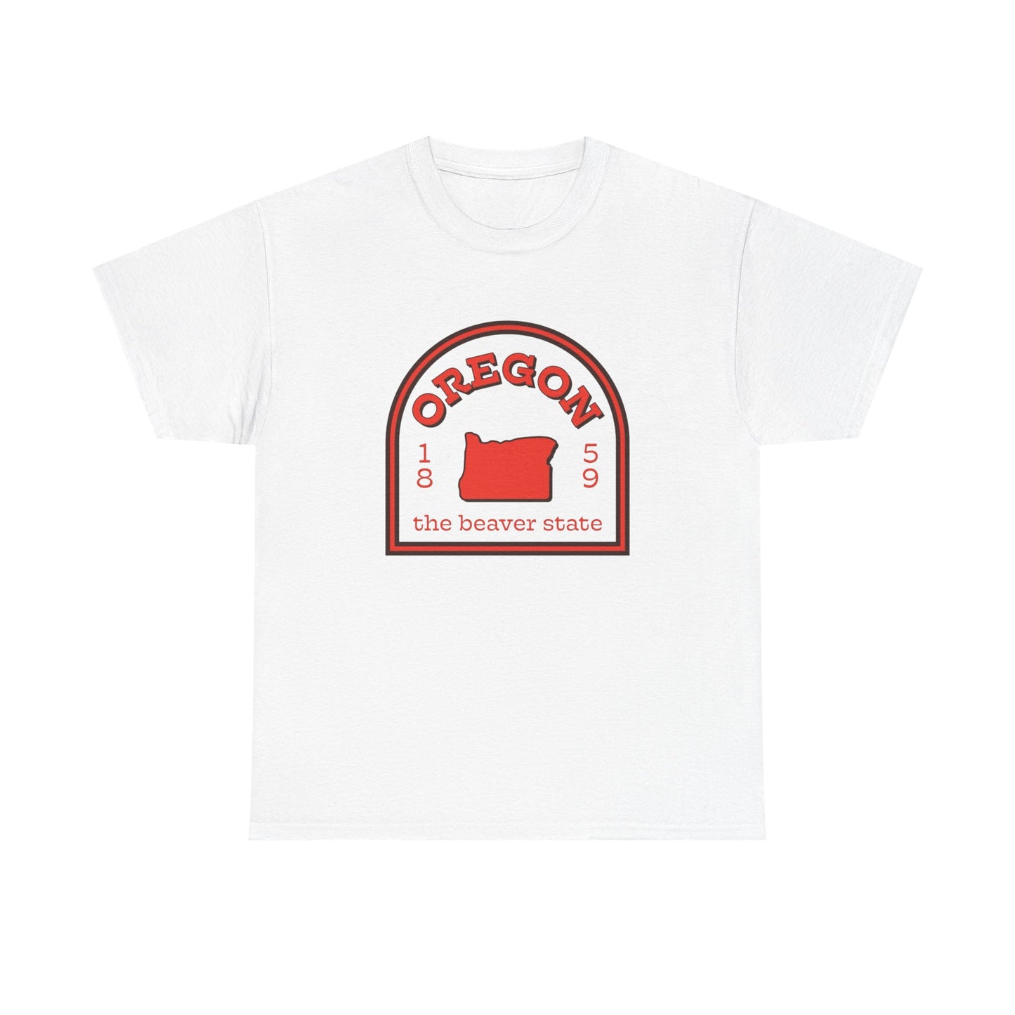 Oregon The Beaver State Graphic T Shirt ADULT NEW Unisex Heavy Cotton Tee