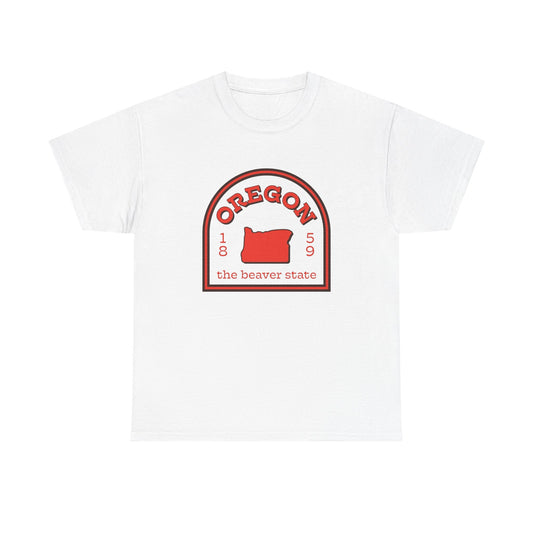Oregon The Beaver State Graphic T Shirt ADULT NEW Unisex Heavy Cotton Tee