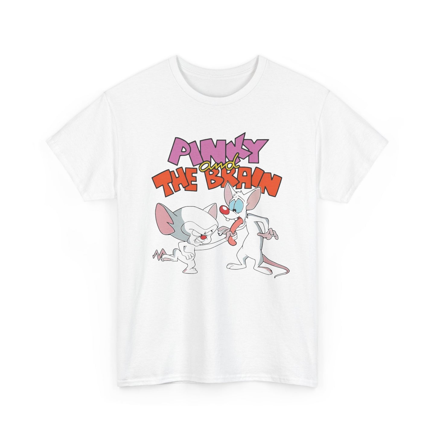 Pinky And The Brain Retro 90s Graphic T-Shirt Unisex Heavy Cotton Tee Gift NEW