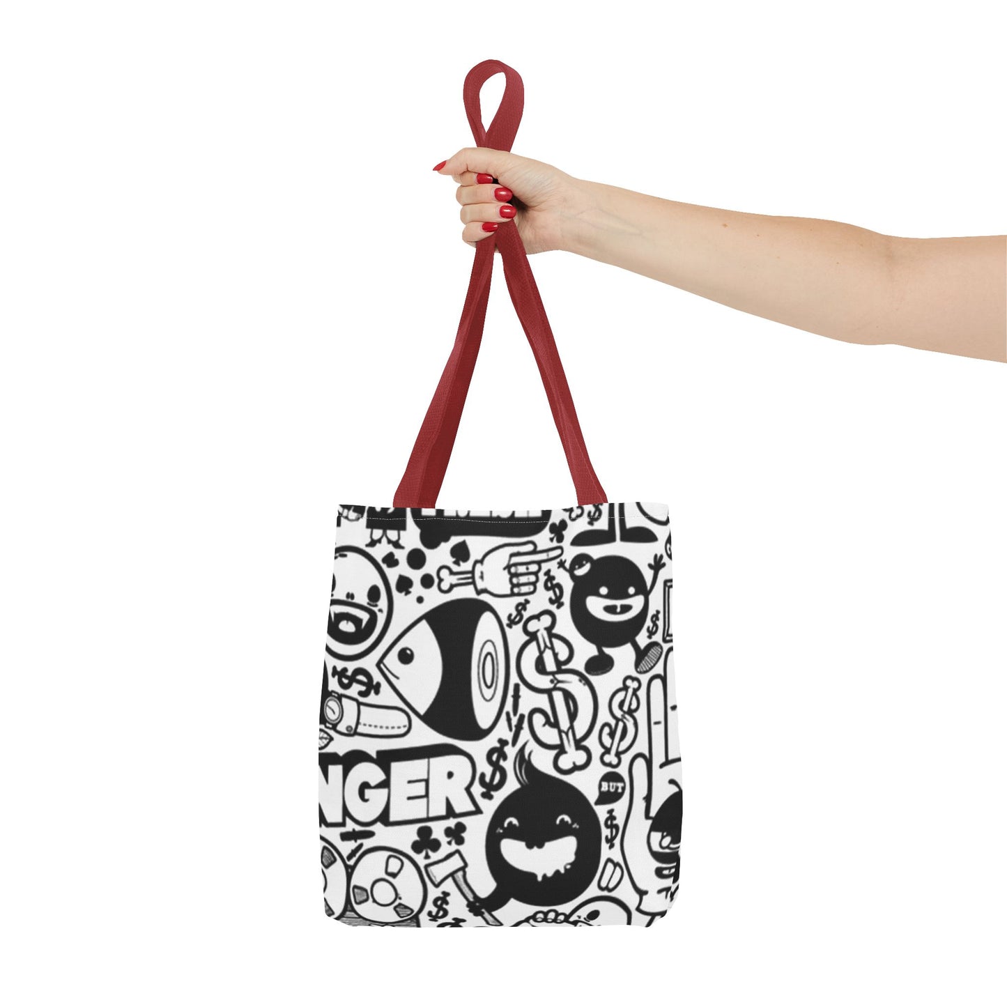 Black And White Stickers All Over BRAND NEW Purse, Pocketbook,Travel Tote Bag