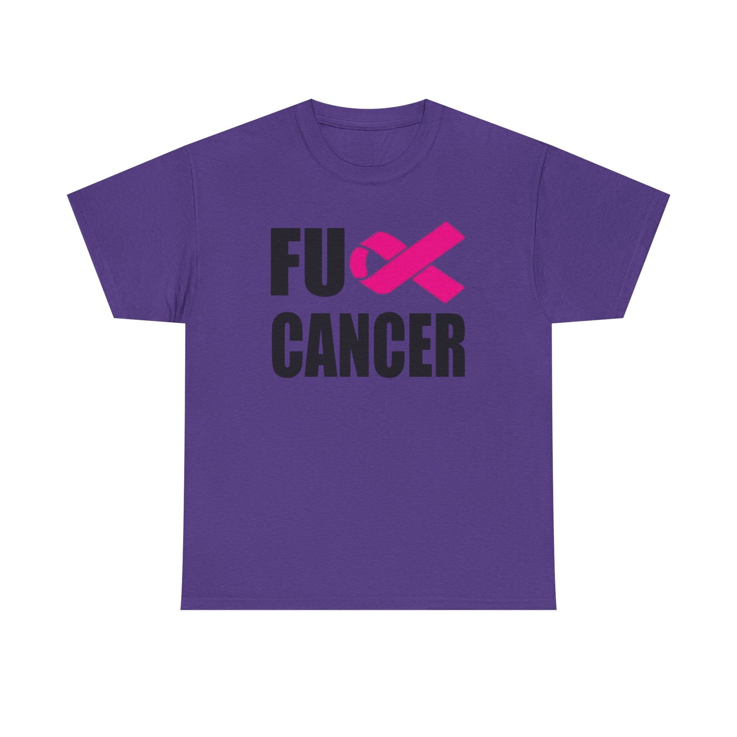 FU Cancer Graphic T Shirt Cancer Awareness Unisex Heavy Cotton Tee