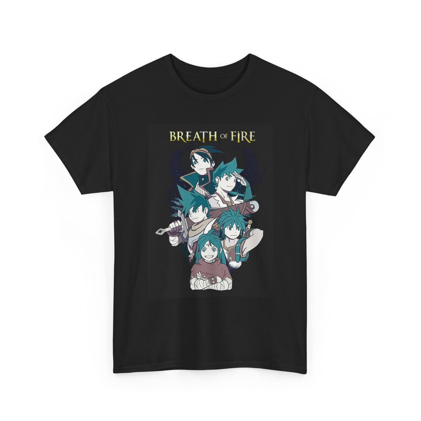 Breath Of Fire T Shirt Retro Cartoon Graphic Unisex Heavy Cotton Tee