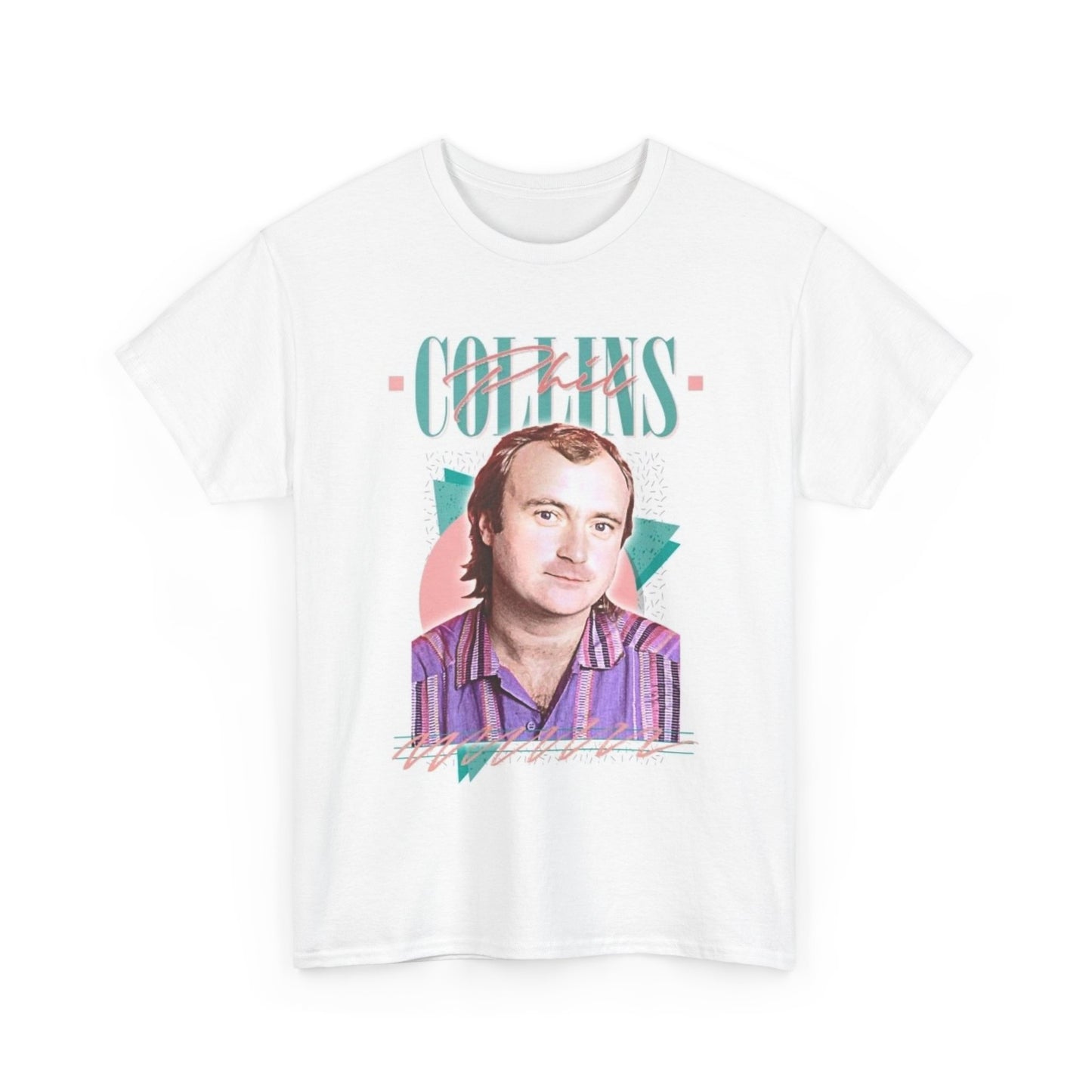 Phil Collins Shirt Vintage Retro Graphic Poster Unisex Heavy Cotton Tee