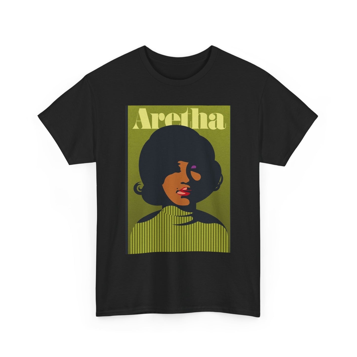 Aretha Vintage Franklin Photo Graphic T Shirt NEW GIFT Unisex Heavy Cotton Tee