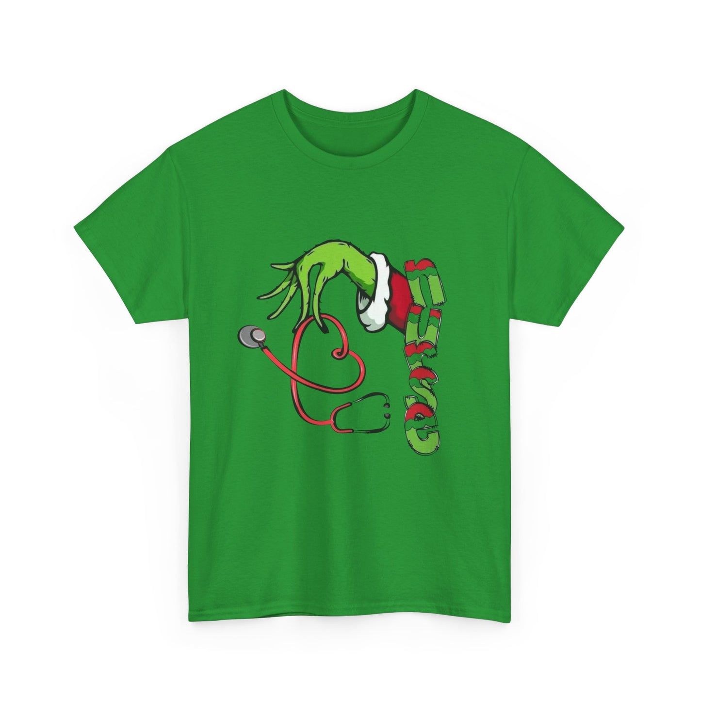 Nurse Christmas Grinch Holidays Graphic T Shirt NEW Unisex Heavy Cotton Tee