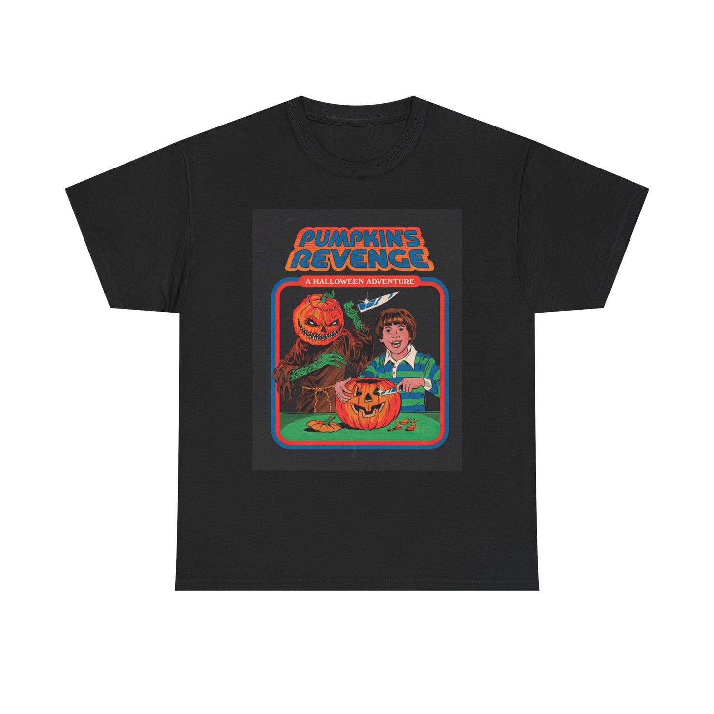 Pumpkins Revenge Tshirt Funny Arcade 80s Retro Vibe Unisex Heavy Cotton Tee