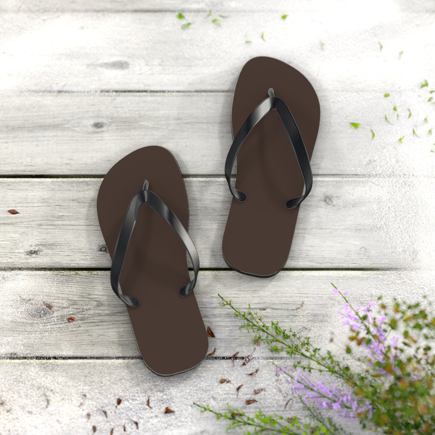 Dark Brown neutral Flip Flops, Sandals Slides, Summer Footwear, Brand New