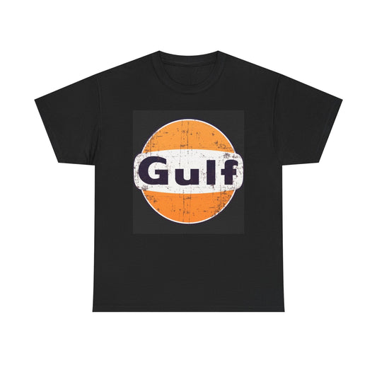 Gulf Racing Graphic T Shirt Vintage Logo Unisex Heavy Cotton Tee