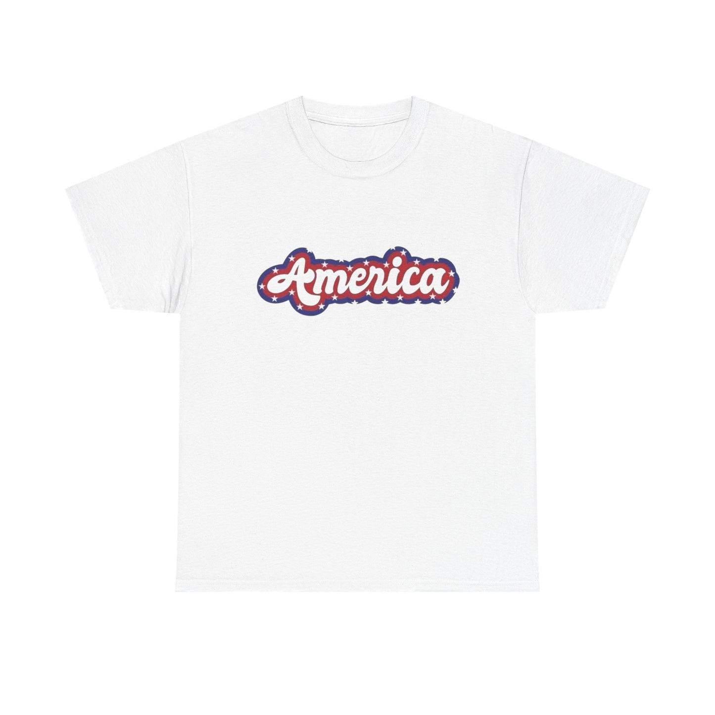 America 70's Retro USA Graphic T Shirt Unisex NEW Heavy Cotton Tee