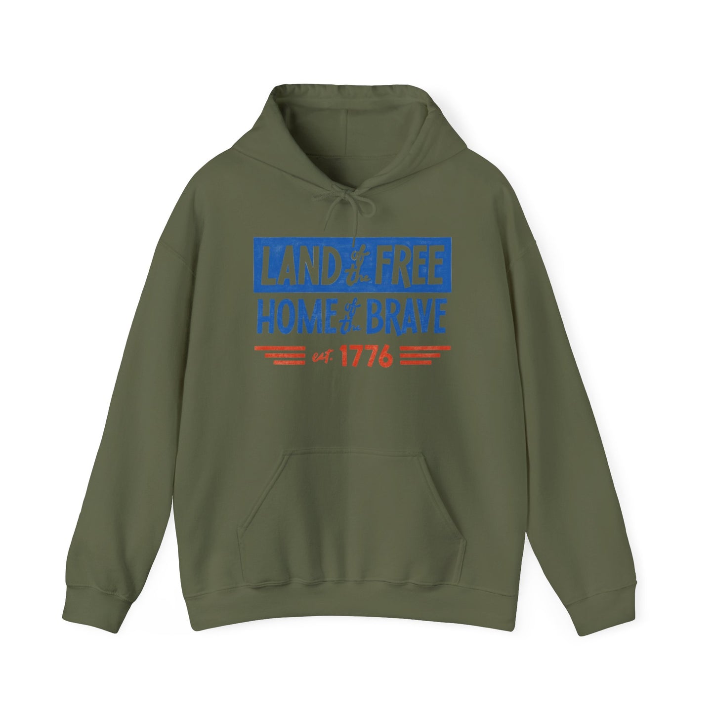 Land Of The Free Home Of The Brave USA Graphic Hoodie Unisex Hooded Sweatshirt
