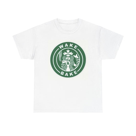 Wake And Bake Funny Graphic T Shirt Unisex Heavy Cotton Tee BRAND NEW