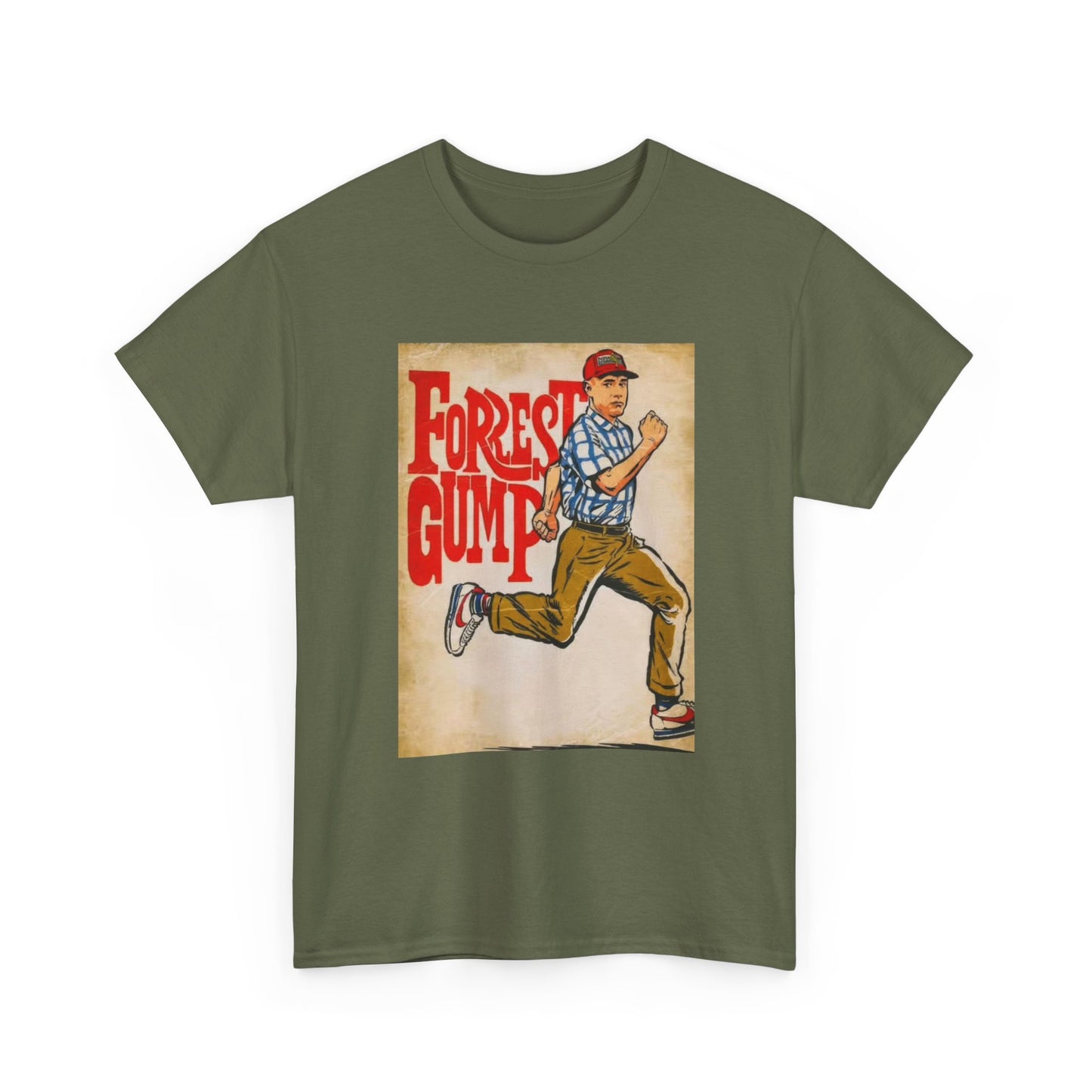 Forrest Gump Tshirt Vintage Retro Movie Poster Unisex Heavy Cotton Tee