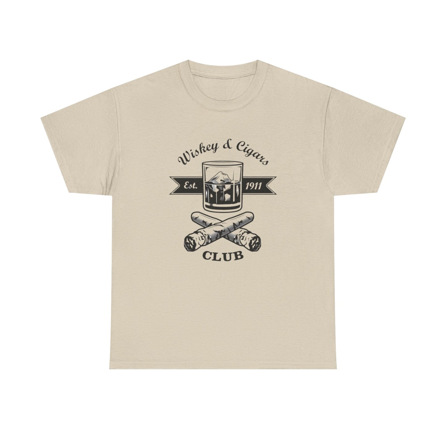 Whiskey And Cigars Graphic T Shirt NEW ADULT